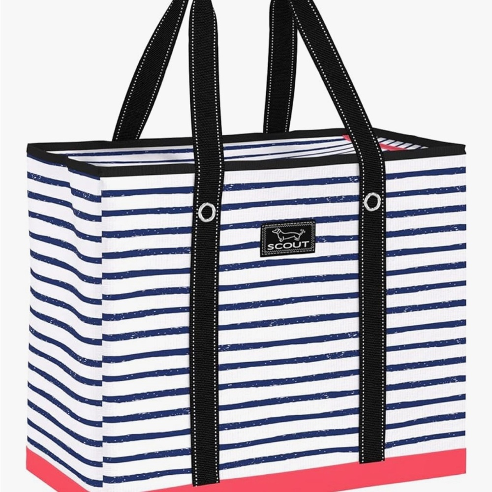 Scout Blue and Pink Nautical Tote Bag